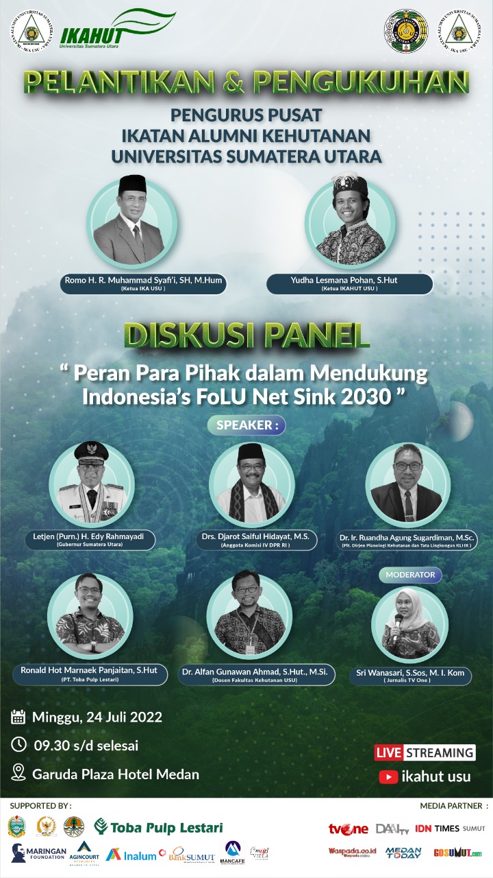 IKAHUT USU Gelar Diskusi Panel Indonesia FoLU Net Sink 2030